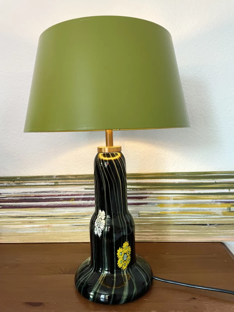 Lampenschirm rund grün gefäaebt