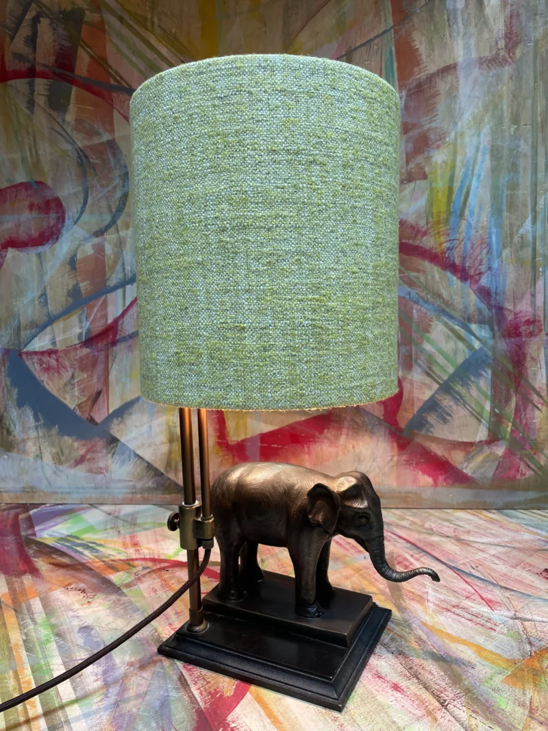 Stoff Lampenschirm rund innen Gold