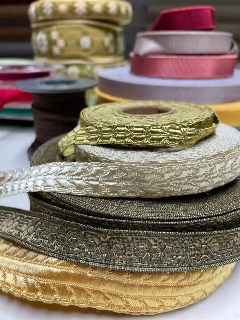 Dekostoffe Aus Verschiedenen Materialien Und Mustern